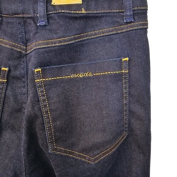 Escada Womens Dark Wash Straight Leg Jeans Size 38 US Medium - Picture 4 of 10